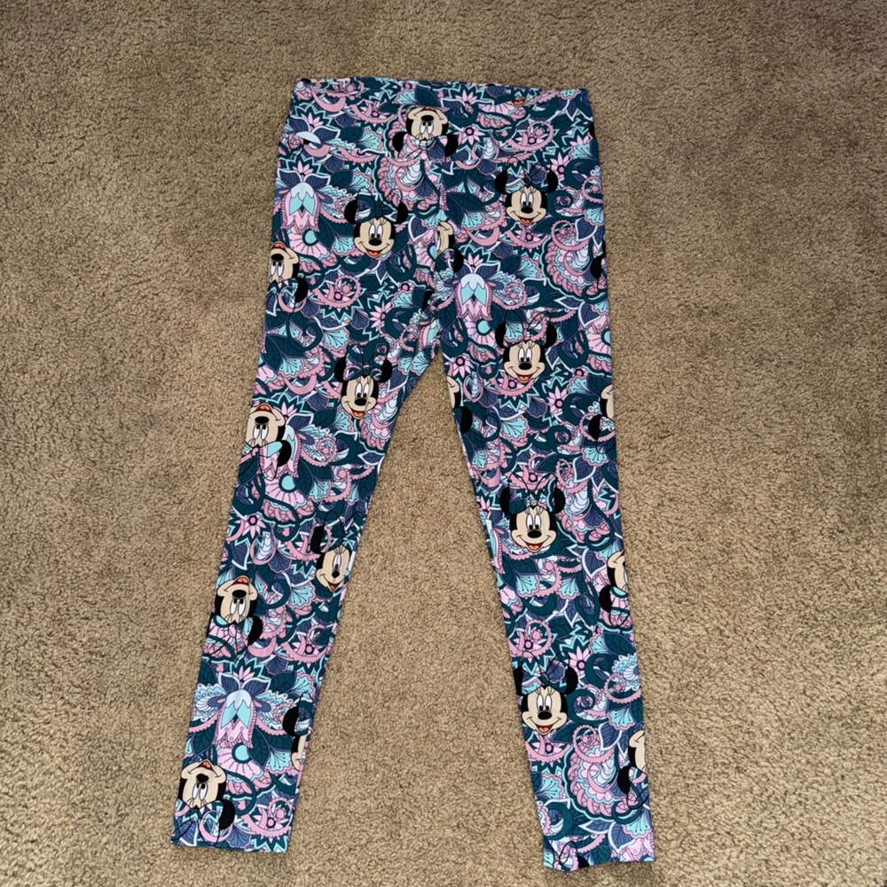 LuLaRoe Blue and Pink Pajama Set with Mickey Mouse